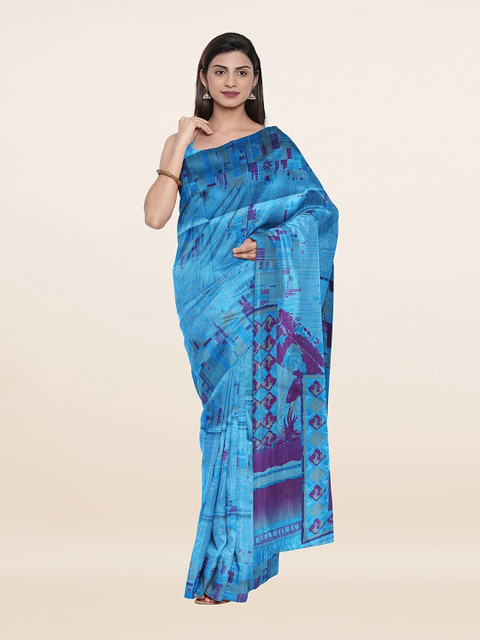 

Pothys Blue & Purple Printed Saree