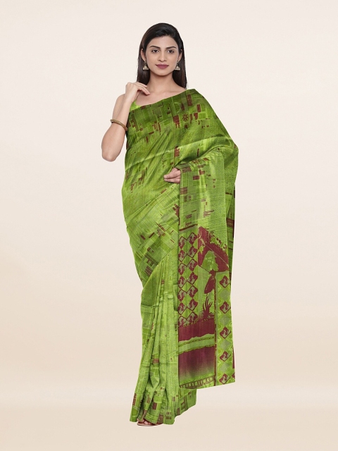 

Pothys Green & Maroon Ethnic Motifs Saree