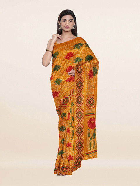 

Pothys Yellow & Red Floral Saree