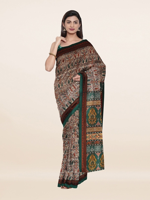 

Pothys Multicoloured Floral Printed Cotton Blend Saree, Multi