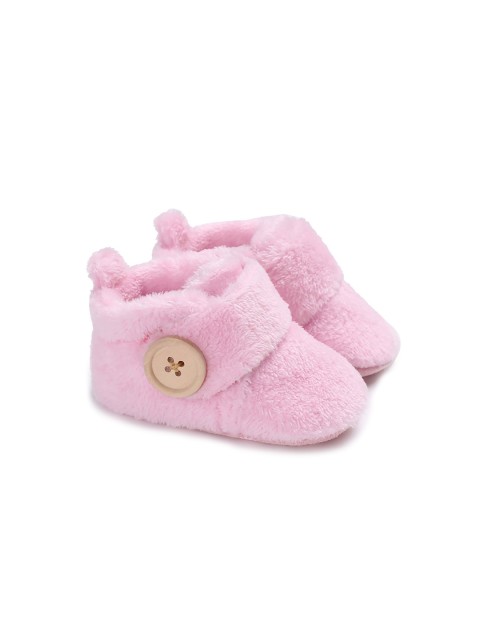 

Hopscotch Kids PinkSolid Booties, Pink