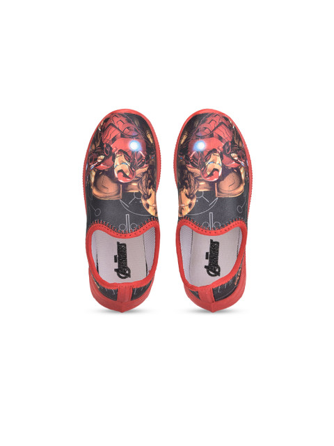 

Hopscotch Boys Red Printed Ballerinas Flats