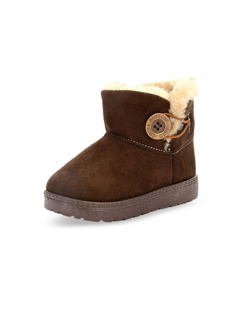 

Hopscotch Girls Brown Solid Winter Boots