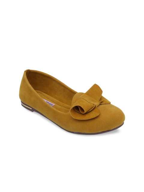 

Hopscotch Girls Yellow Ballerinas with Bows Flats