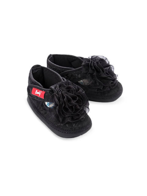 

Hopscotch Girls Black Printed Ballerinas with Bows Flats