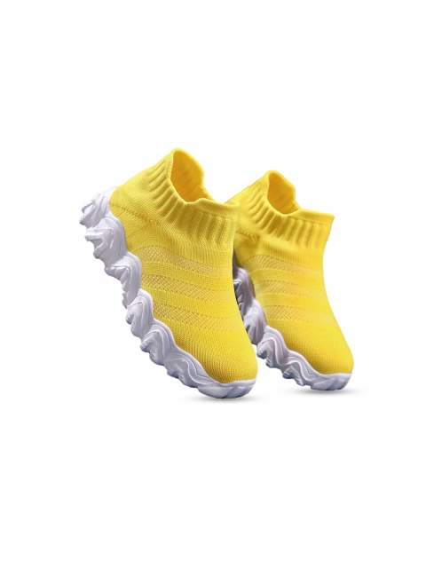 

Hopscotch Unisex Kids Yellow Striped Ballerinas Flats