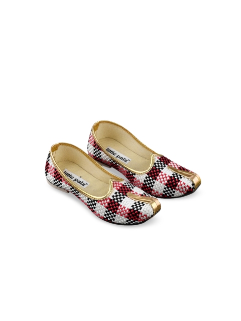 

Hopscotch Girls Multicoloured Printed Ballerinas with Laser Cuts Flats, Multi