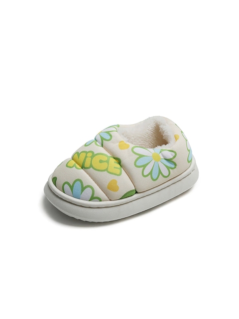 

Hopscotch Kids Yellow Printed Furry Sneakers