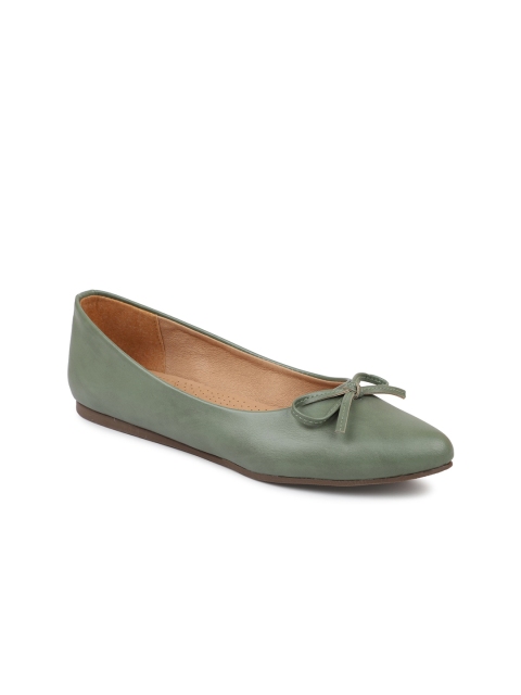 

Inc 5 Women Green Ballerinas with Bows Flats