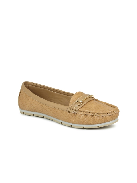 

Inc 5 Women Beige Woven Design Loafers