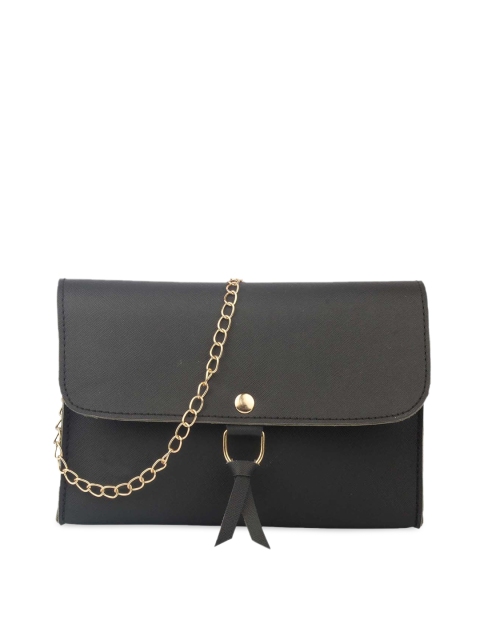 

MAMMON Black PU Structured Satchel with Tasselled