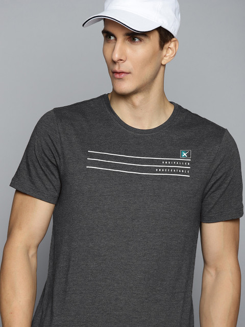 

HRX By Hrithik Roshan Lifestyle Men Black Mel Bio-Wash Typography Tshirts, Charcoal