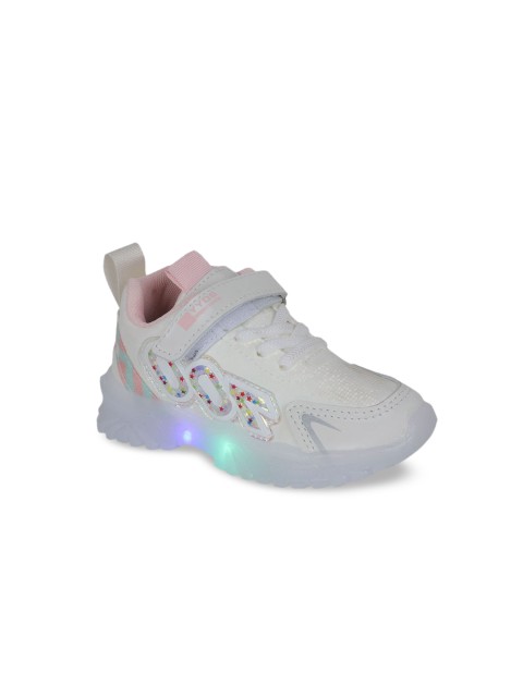 

Hopscotch Girls White Striped PU Driving Shoes