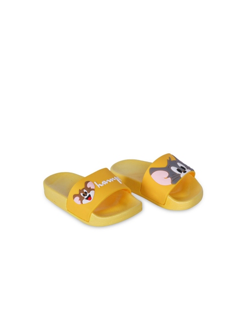 

Hopscotch Unisex Kids Yellow & White Rubber Thong Flip-Flops