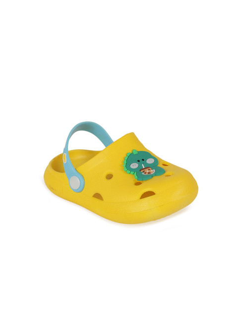 

Hopscotch Unisex Kids Yellow Printed PU Loafers