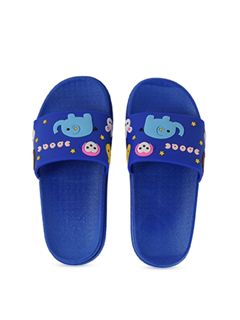 

Hopscotch Unisex Kids Blue Rubber Thong Flip-Flops