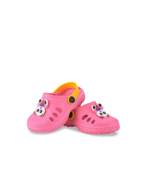 

Hopscotch Girls Pink Woven Design PU Slip-On Sneakers