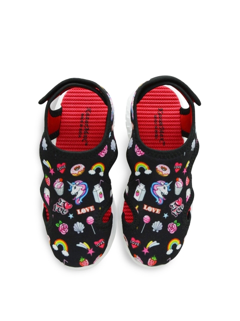 

Hopscotch Girls Black & White Comfort Sandals