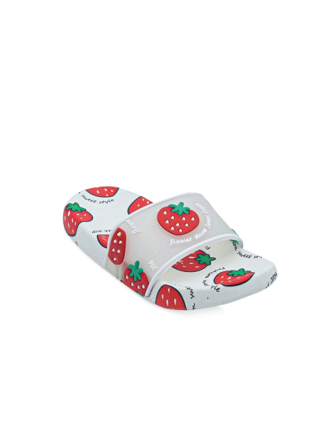 

Hopscotch Unisex Kids Red & White Rubber Thong Flip-Flops