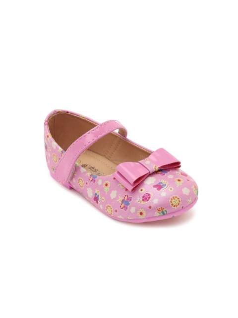 

Hopscotch Girls Pink Printed PU Slip-On Sneakers