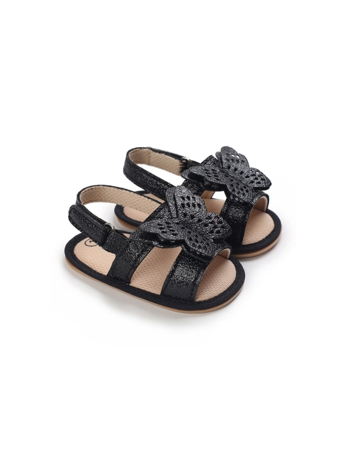 

Hopscotch Girls Black PU Comfort Sandals