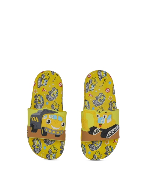 

Hopscotch Unisex Kids Yellow & Black Rubber Thong Flip-Flops