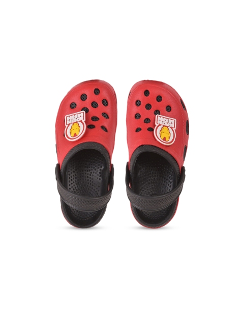 

Hopscotch Girls Red Printed PU Clogs