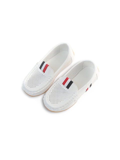 

Hopscotch Boys White PU Slip-On Sneakers