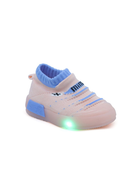 

Hopscotch Girls Pink Woven Design PU Slip-On Sneakers