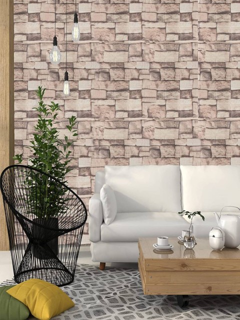 

Tormeti Brown Self-Adhesive Waterproof Wallpaper