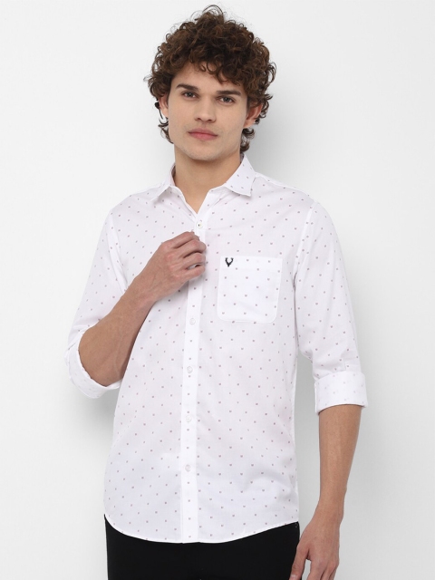 

Allen Solly Men White Slim Fit Micro Ditsy Printed Casual Shirt