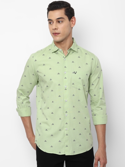 

Allen Solly Men Green Slim Fit Micro Ditsy Printed Casual Shirt