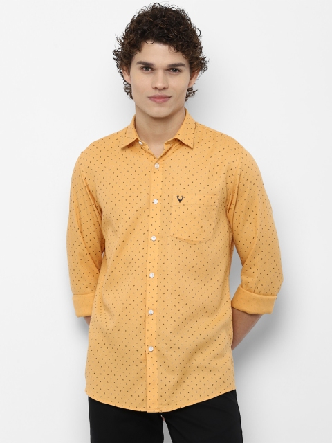 

Allen Solly Men Orange Slim Fit Micro Ditsy Printed Casual Shirt