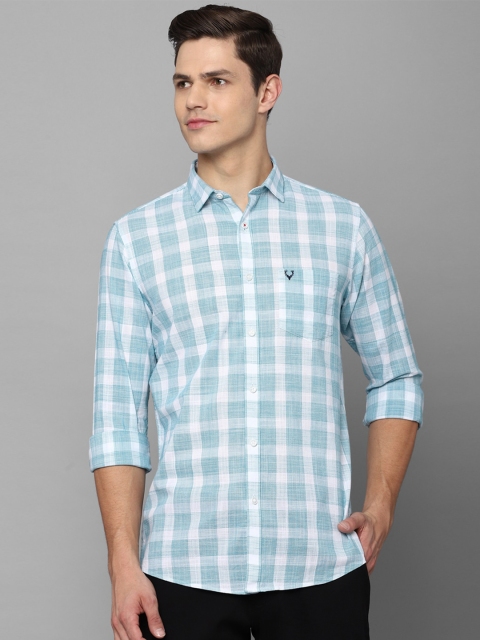 

Allen Solly Men Blue Slim Fit Checked Casual Shirt