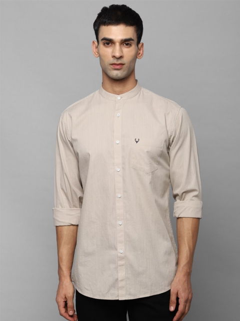 

Allen Solly Men Beige Slim Fit Casual Shirt