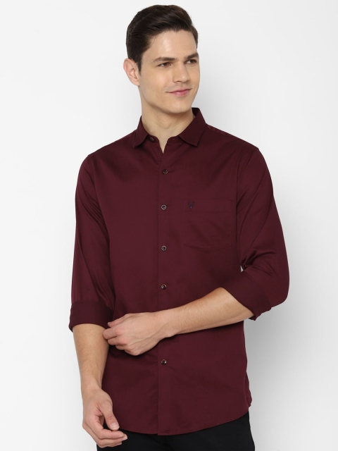

Allen Solly Men Maroon Slim Fit Cotton Casual Shirt