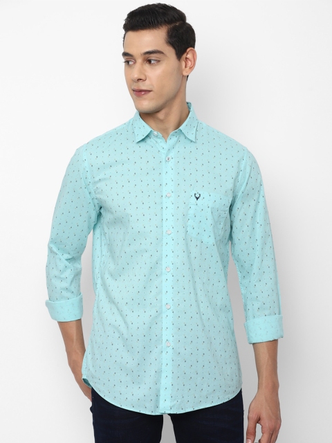 

Allen Solly Men Green Slim Fit Micro Ditsy Printed Casual Shirt