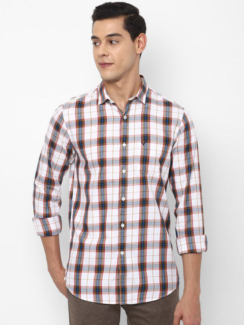 

Allen Solly Men White Slim Fit Checked Casual Shirt