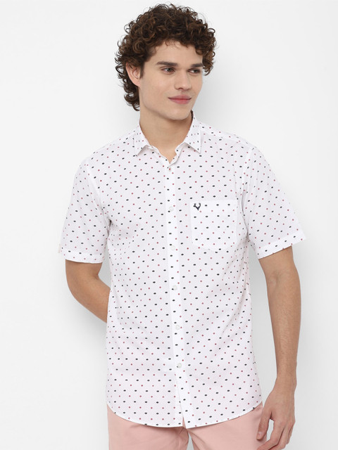 

Allen Solly Men White Slim Fit Printed Casual Shirt