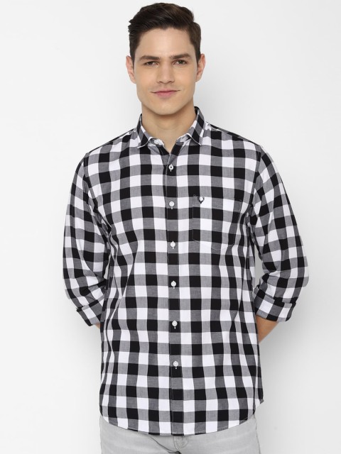 

Allen Solly Men Black Slim Fit Checks Casual Shirt