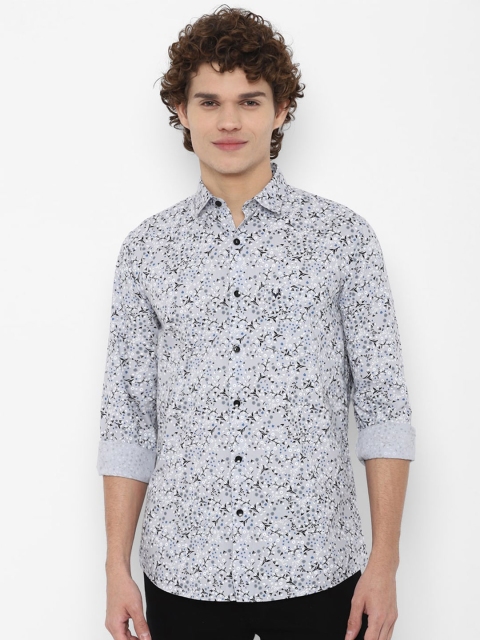 

Allen Solly Men Grey Slim Fit Floral Printed Casual Shirt