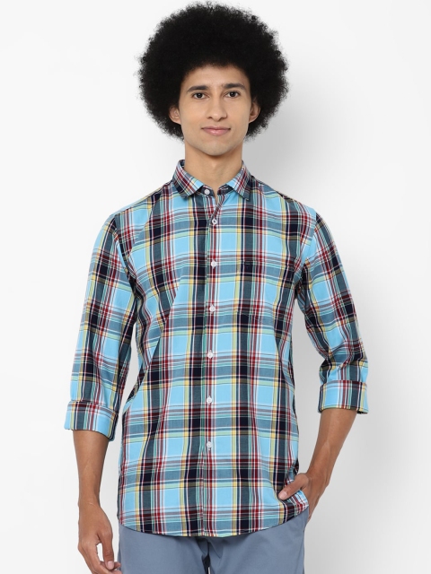 

Allen Solly Men Blue Slim Fit Tartan Checks Casual Shirt