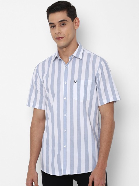 

Allen Solly Men Blue Slim Fit Striped Casual Shirt