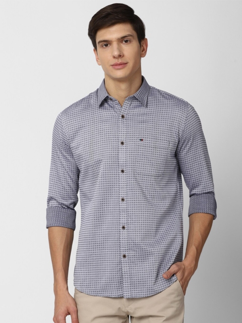 

Peter England Casuals Men Navy Blue Slim Fit Casual Shirt