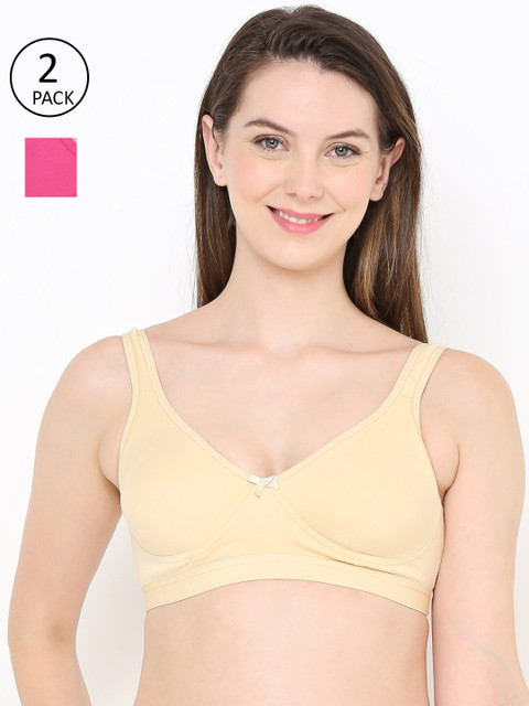 

Berrys Intimatess Pink & Cream-Coloured Bra