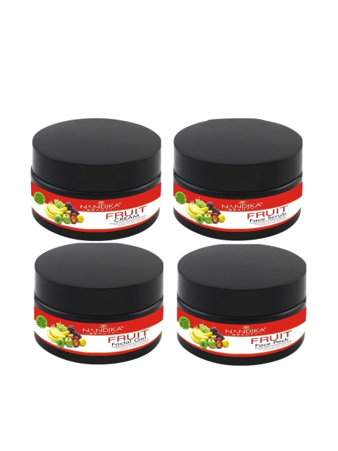 

NANDIKA BEAUTY Set Of 4 Fruit Facial Kit, White