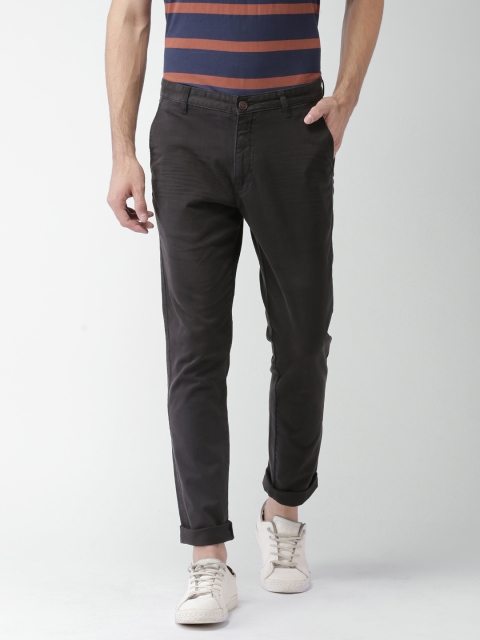 

Mast & Harbour Men Black Slim Fit Solid Chinos