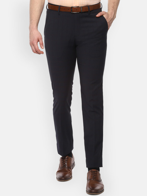 

Louis Philippe Men Navy Blue Slim Fit Trousers