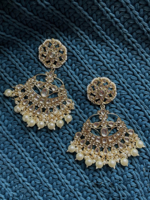 

Ishhaara Gold-Toned Classic Chandbalis Earrings