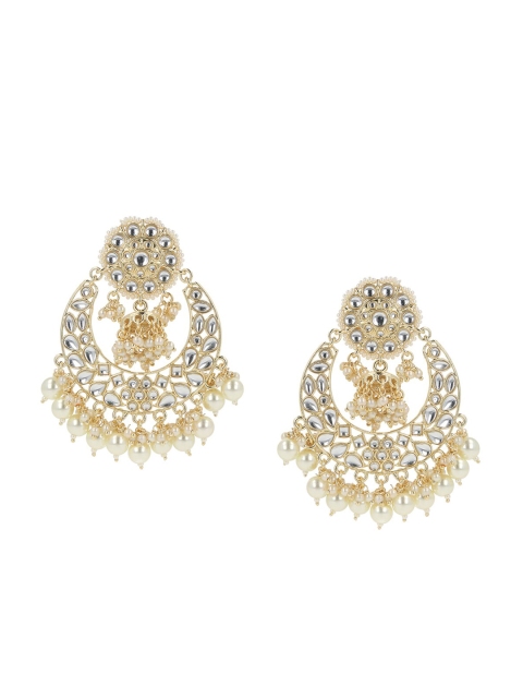 

Ishhaara Gold-Toned Oval Chandbalis Earrings